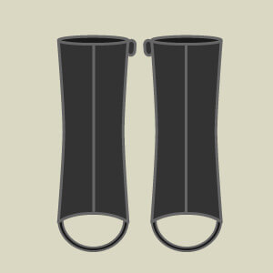登山靴とズボンの隙間から泥や小石、雪が入るのを防ぐ