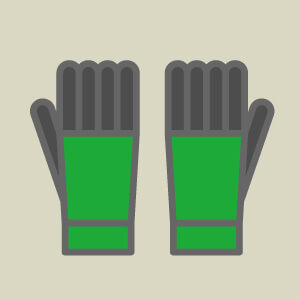 防風性・保温性の高い手袋や、その上から装着するオーバーミトンを用意