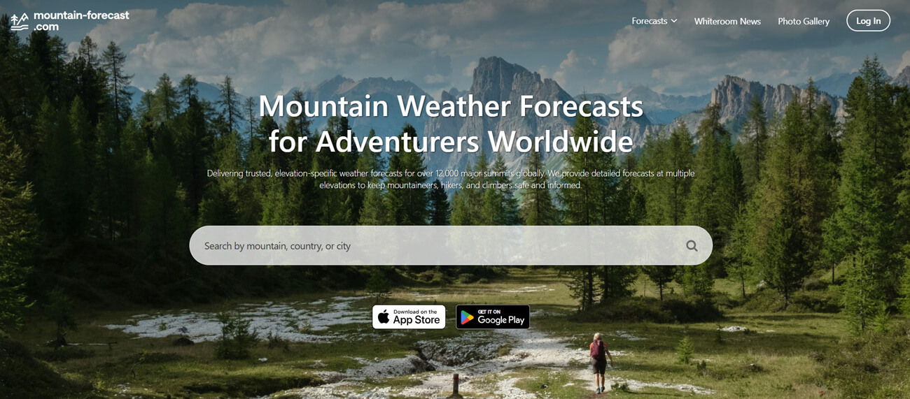 マウンテンフォーキャストのトップページ画像